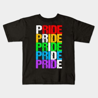 Gay Pride Cool Rainbow Art Kids T-Shirt